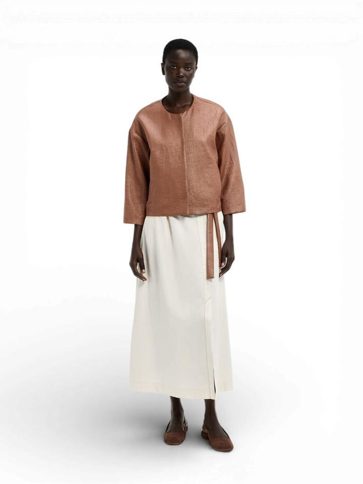 Beige rok met strikdetail Roos Xandres 