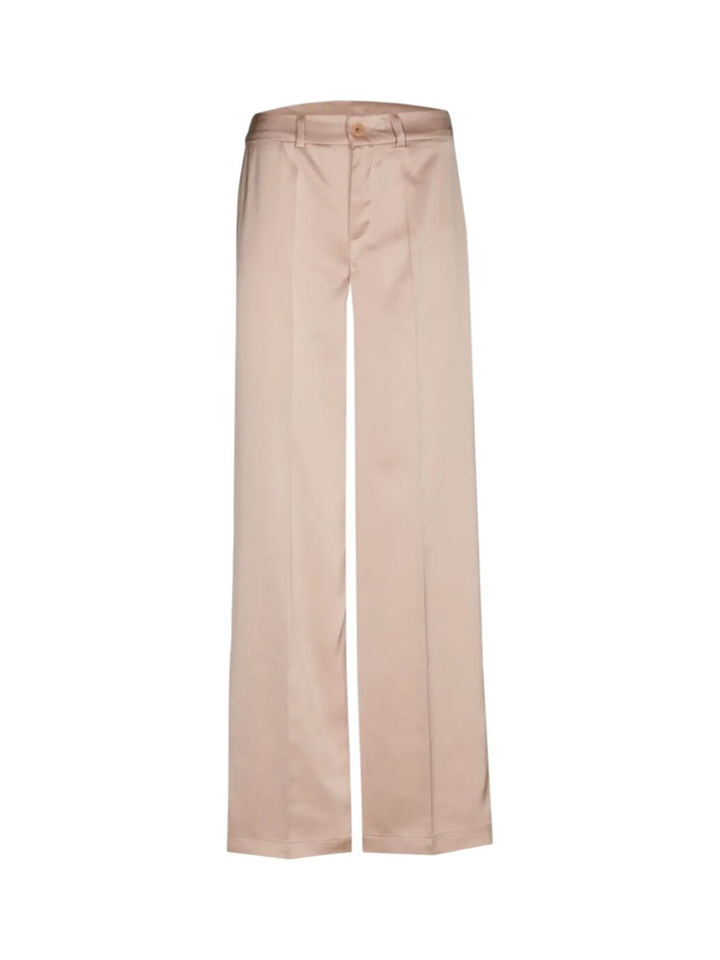 Beige satijnen broek Xandres