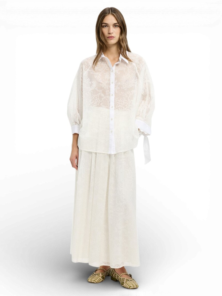 Witte transparante blouse Hirina Xandres