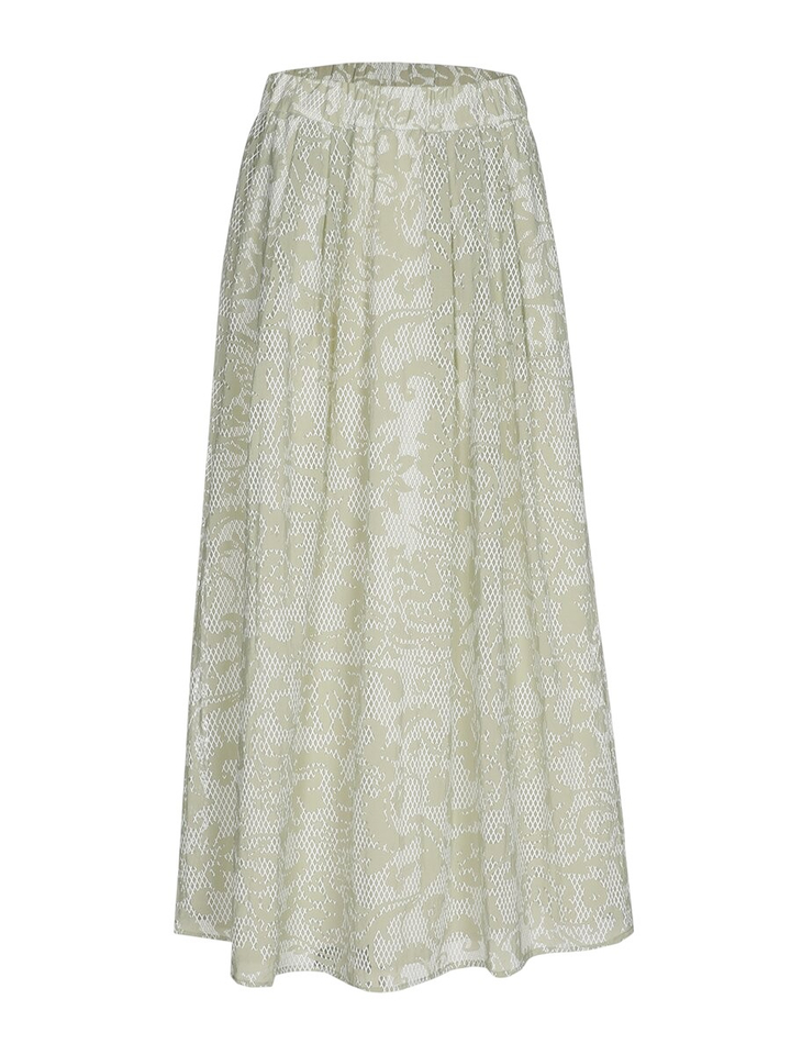 Licht groene rok met print Rive Xandres 