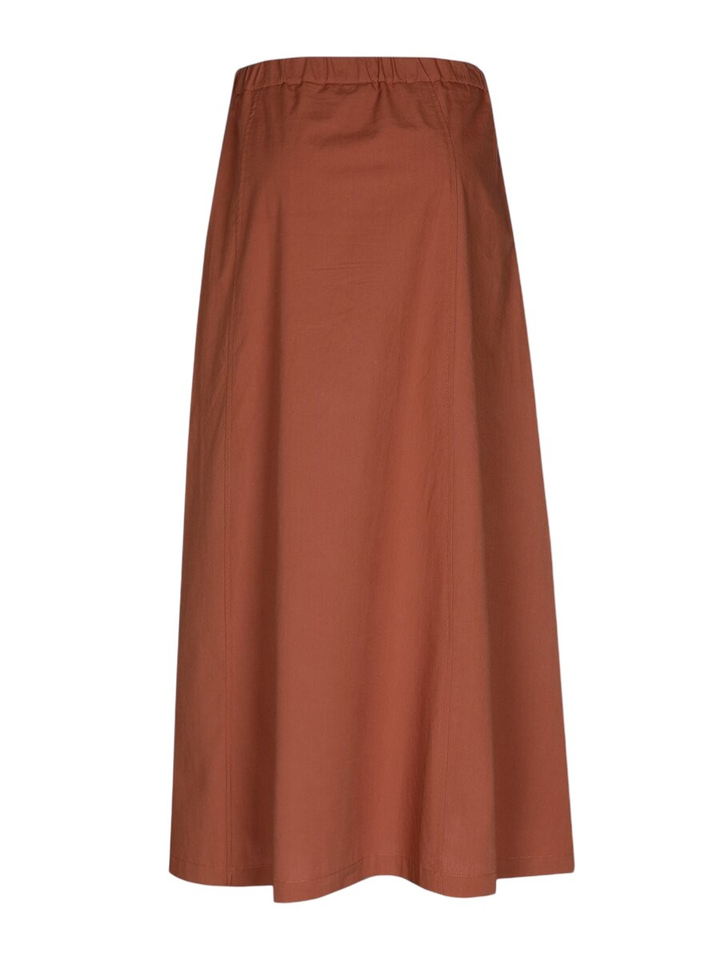 Bruine halflange rok met knopen Radja Xandres