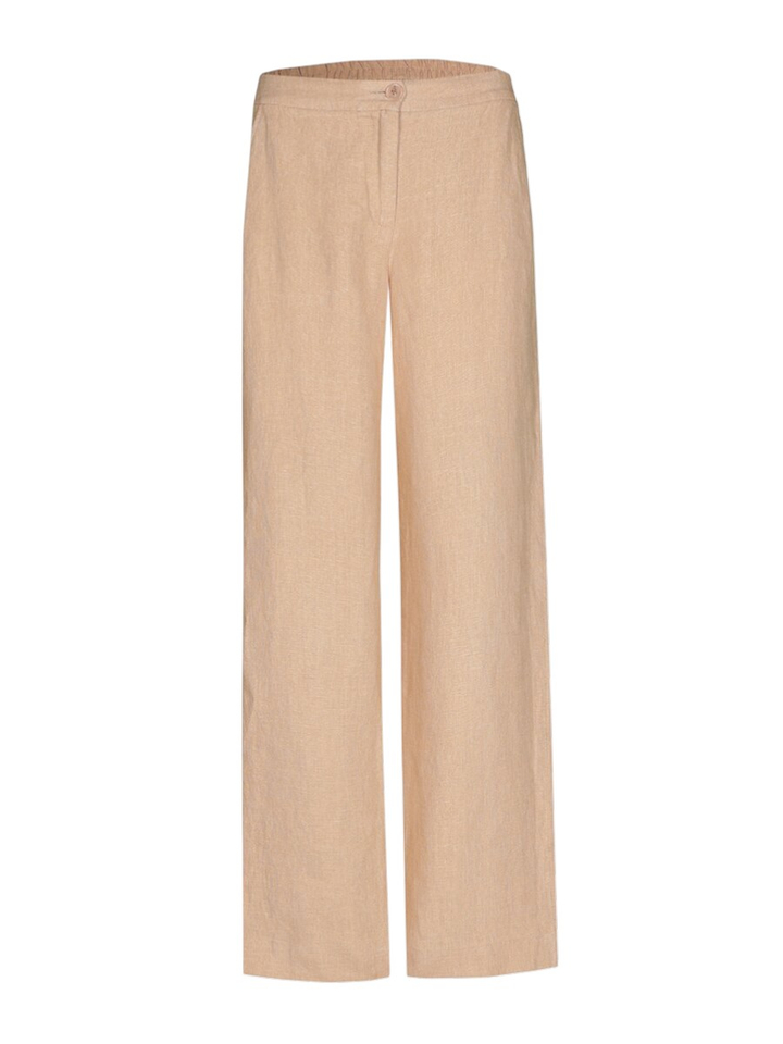 Beige geklede linnen broek Phocus Xandres