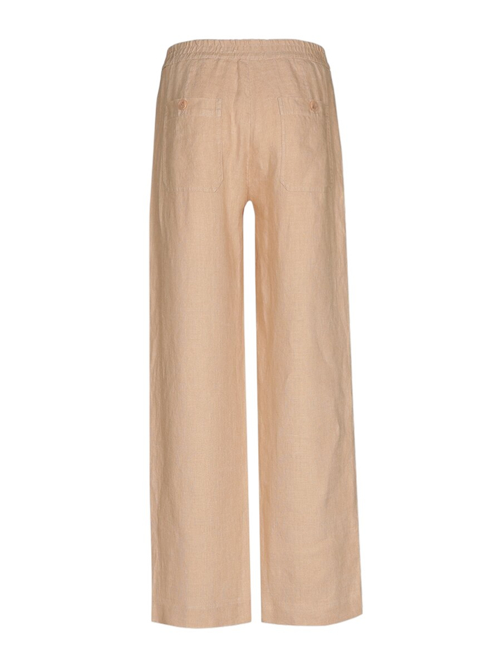 Beige geklede linnen broek Phocus Xandres