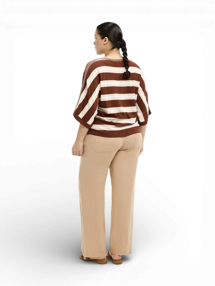 Beige geklede linnen broek Phocus Xandres