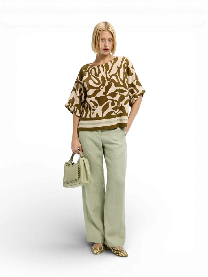 Groene geklede broek Phocus Xandres