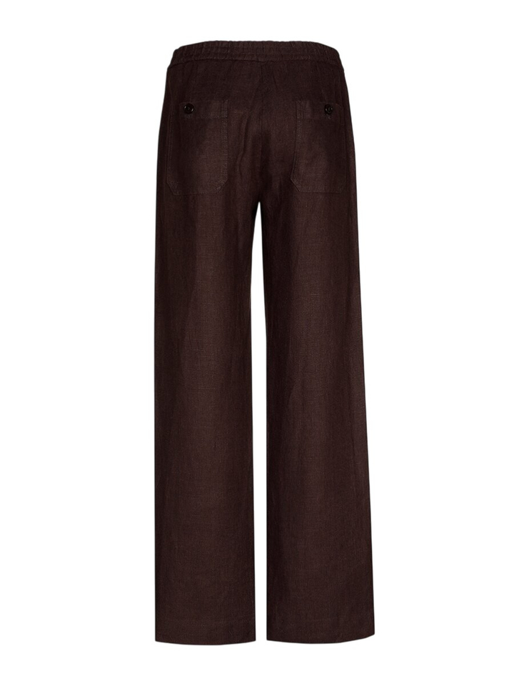 Donkerbruine linnen geklede broek Phocus Xandres 