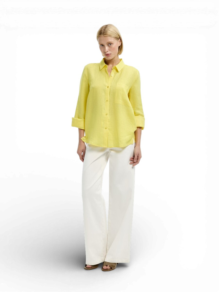 Gele blouse met knoopsluiting Hulja Xandres
