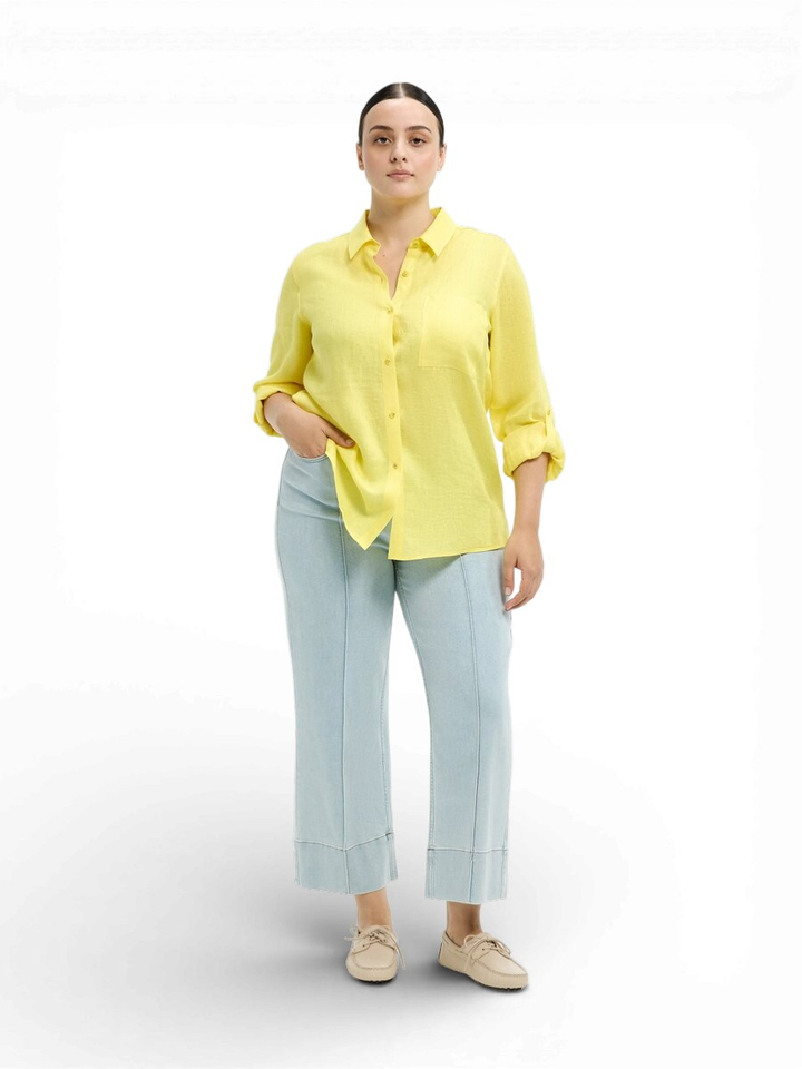 Gele blouse met knoopsluiting Hulja Xandres