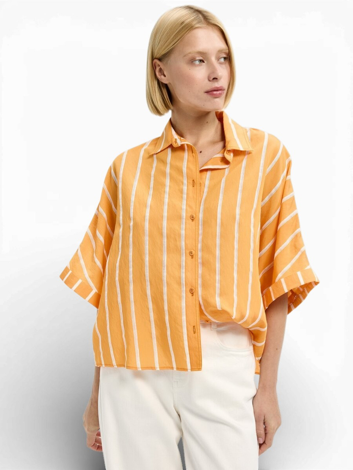 Oranje gestreepte bloes Hadalia Xandres