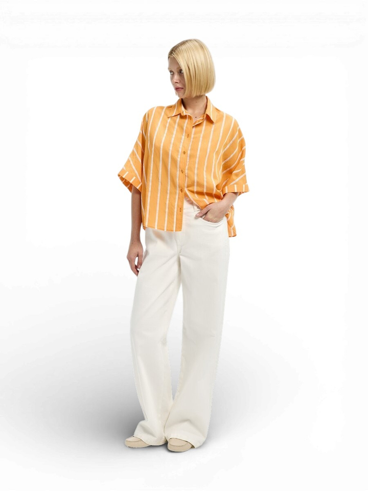 Oranje gestreepte bloes Hadalia Xandres