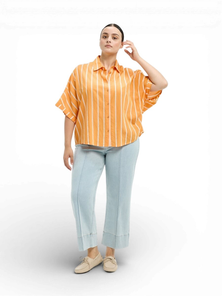 Oranje gestreepte bloes Hadalia Xandres