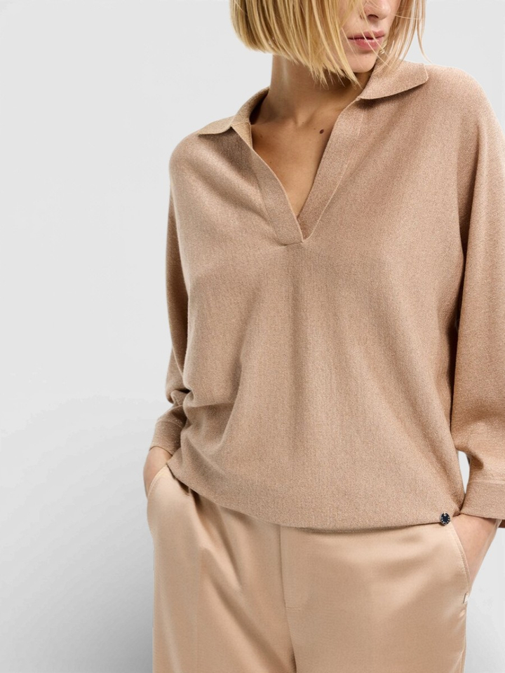 Goud kleurige pull met kraag Giedo  Xandres 