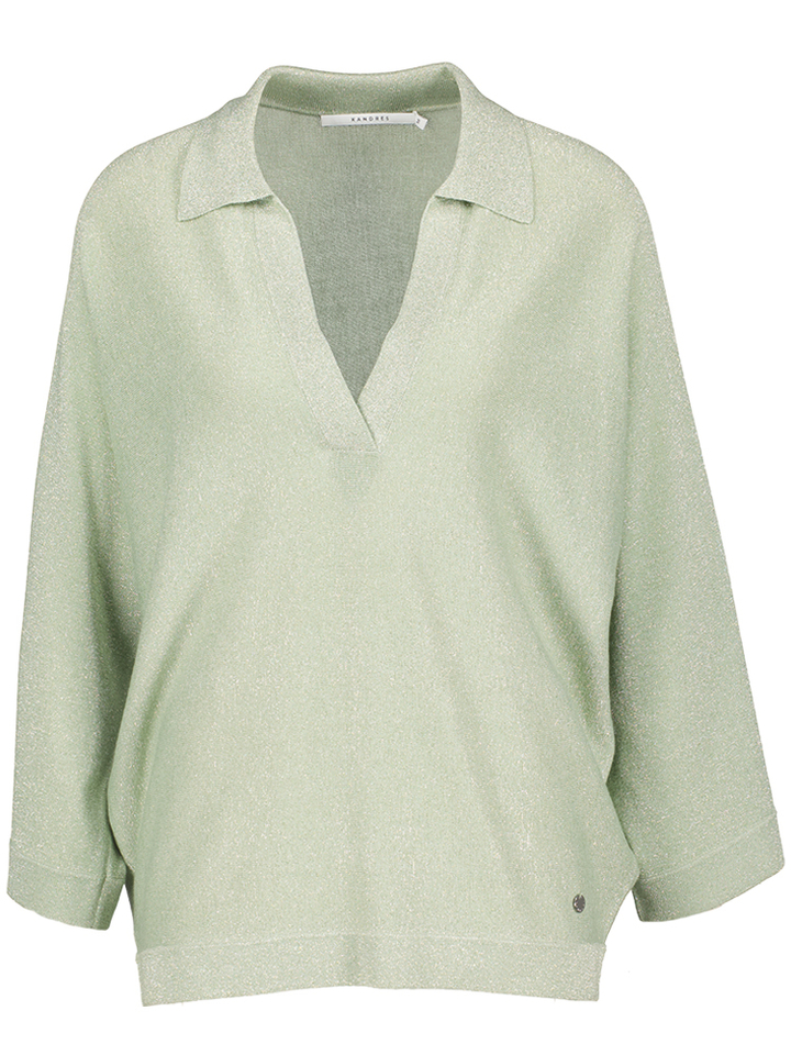 Groene pull met glitter en kraag Giedo Xandres 