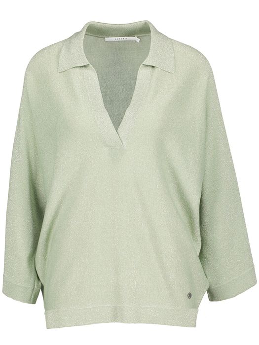 Groene pull met glitter en kraag Giedo Xandres