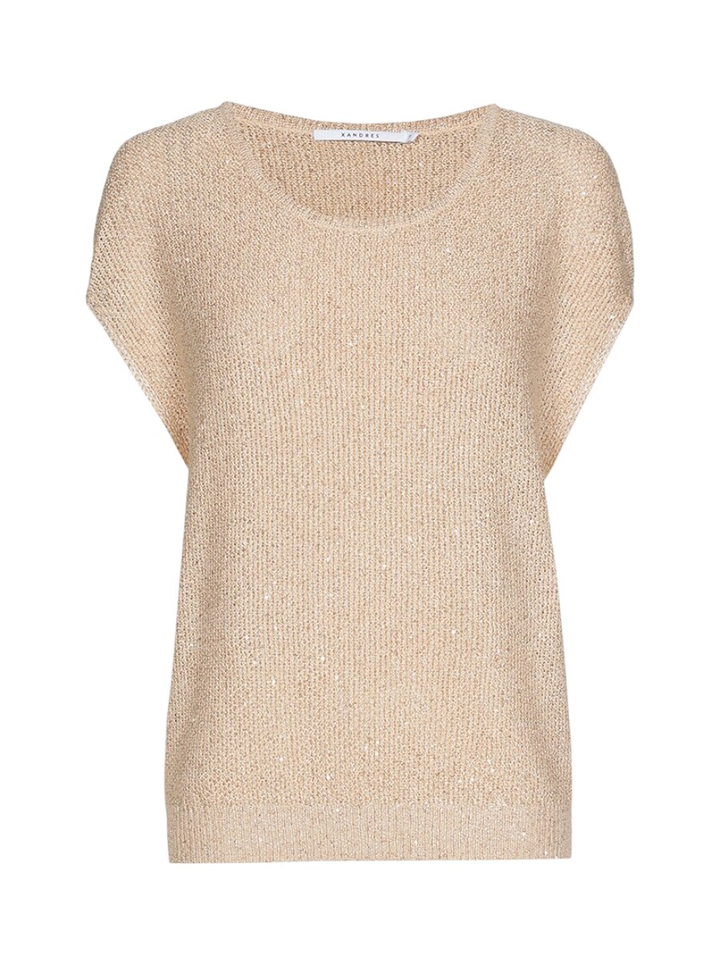 Goudkleurige gehaakte pull Amara Xandres