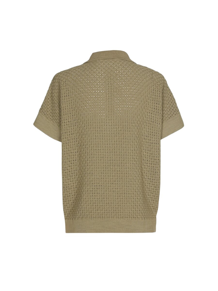 Groene pull met v-hals Roselien Xandres