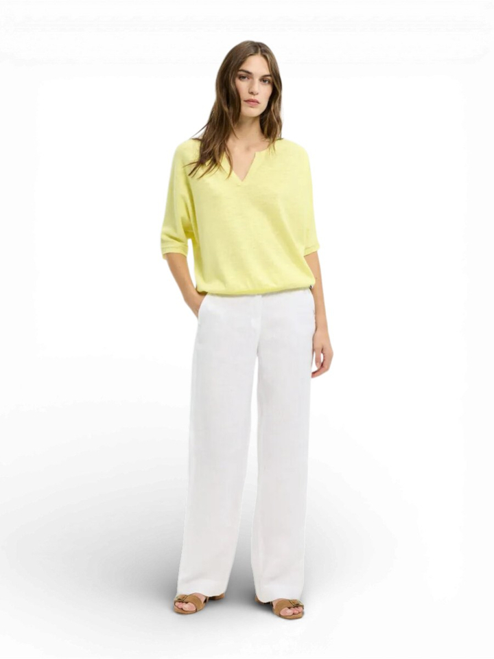 Gele fijne pul van katoen en linnen Romolla Xandres