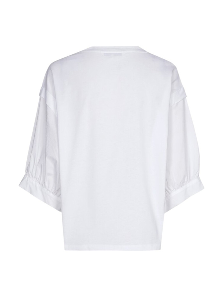 Witte katoenen T-shirt met speciale mouw Feebe Xandres