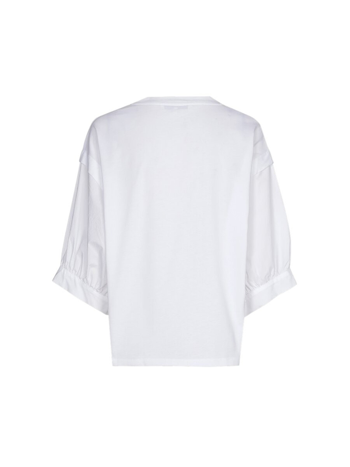 Witte katoenen T-shirt met speciale mouw Feebe Xandres