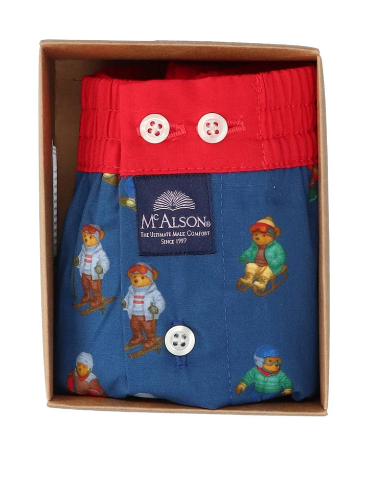 Blauwe boxershort met rode band Mc Alson 