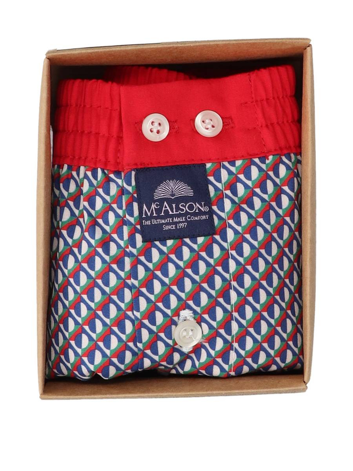 Multicolor boxershort met rode band Mc Alson