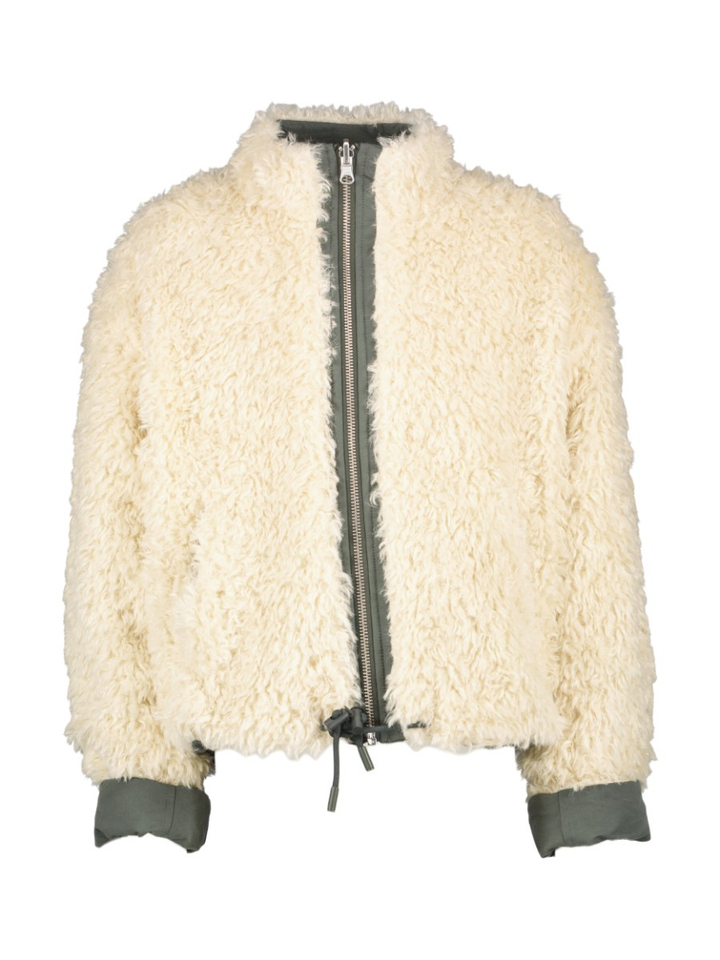 Groene jas gevoerd met teddy Fredo Circle of Trust 