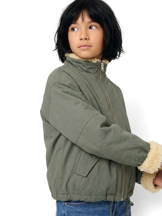 Groene jas gevoerd met teddy Fredo Circle of Trust