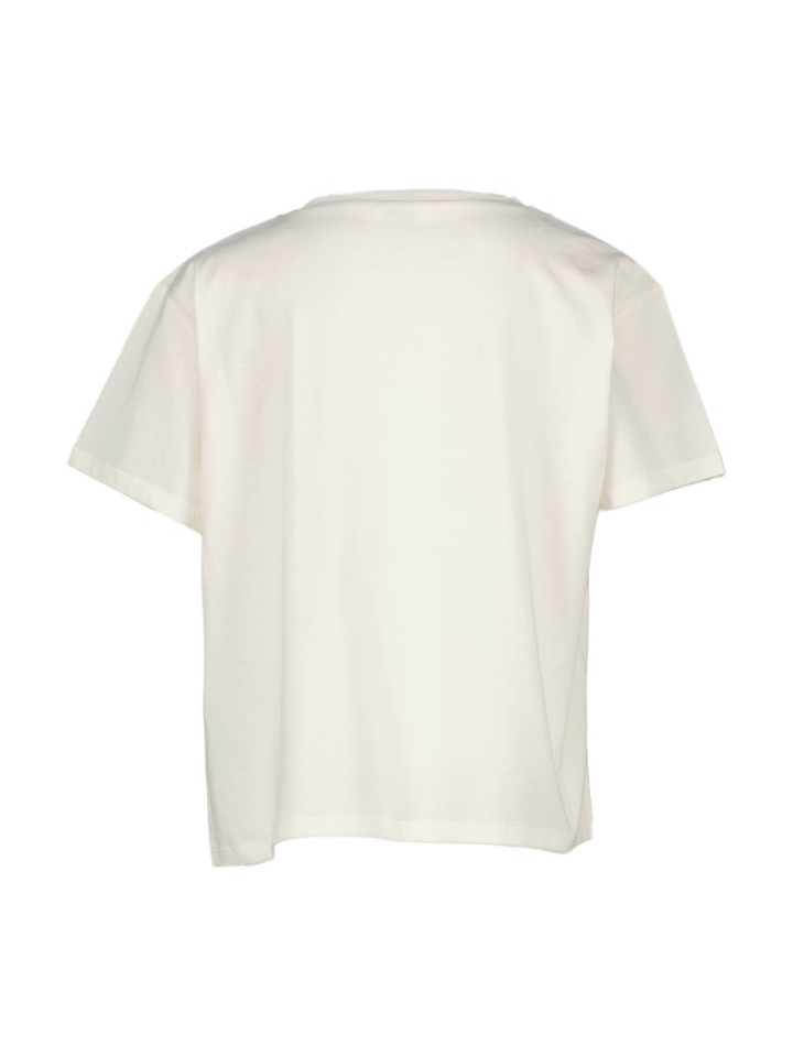 Witte T-shirt met parel detail Liu Jo