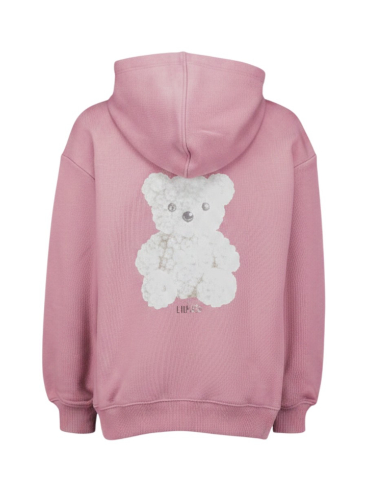 Roze trui met kap en print Liu Jo 