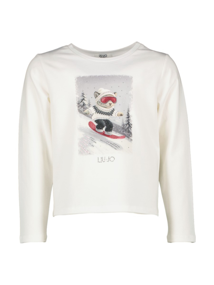 Witte-t-shirt met patroon Liu Jo