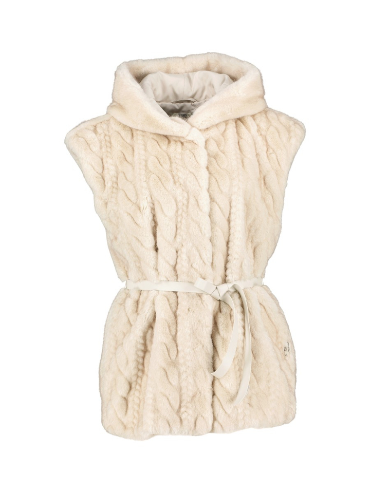 Beige bodywarmer met capuchon Liu Jo