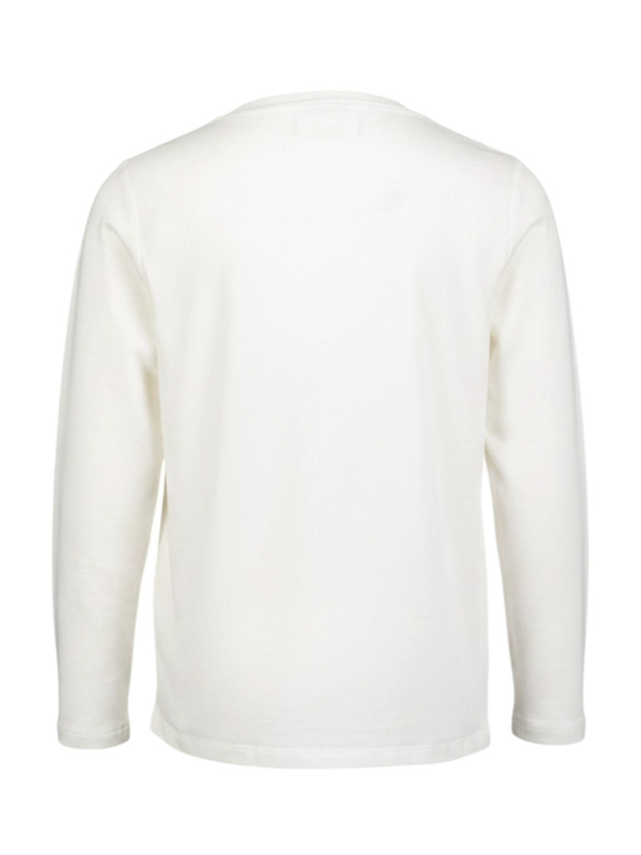 Witte t-shirt met lange mouwen en print Liu jo