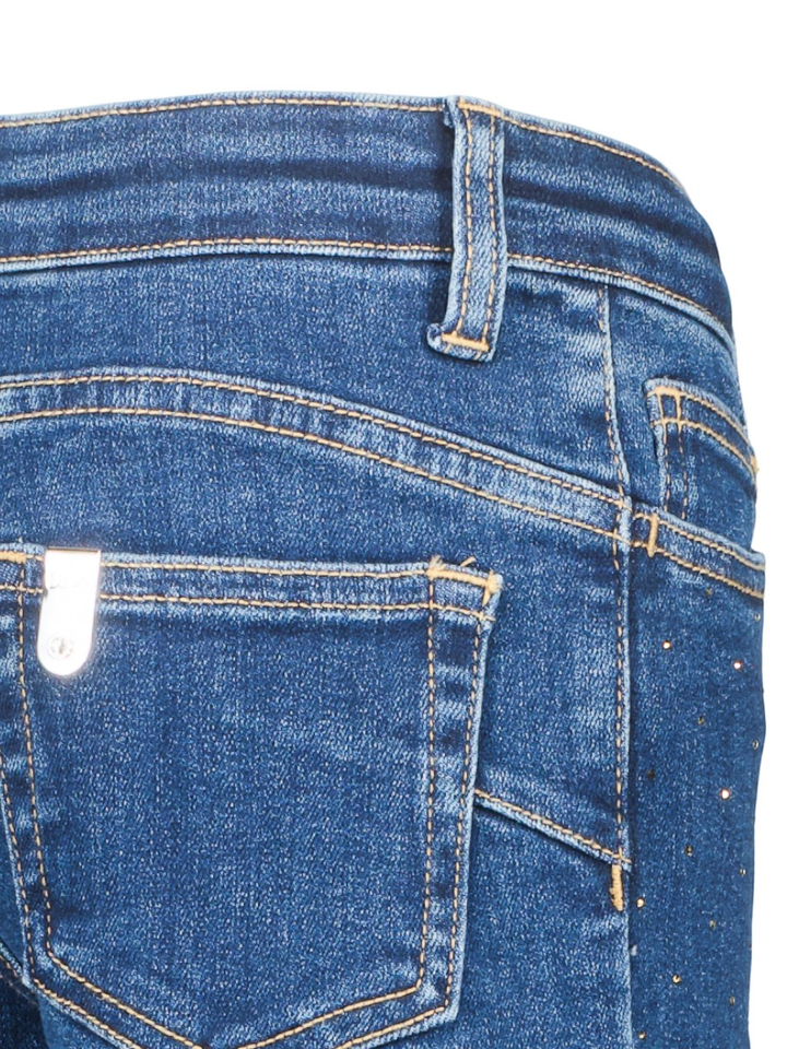 Donkerblauwe jeans met gouden diamantjes Liu Jo