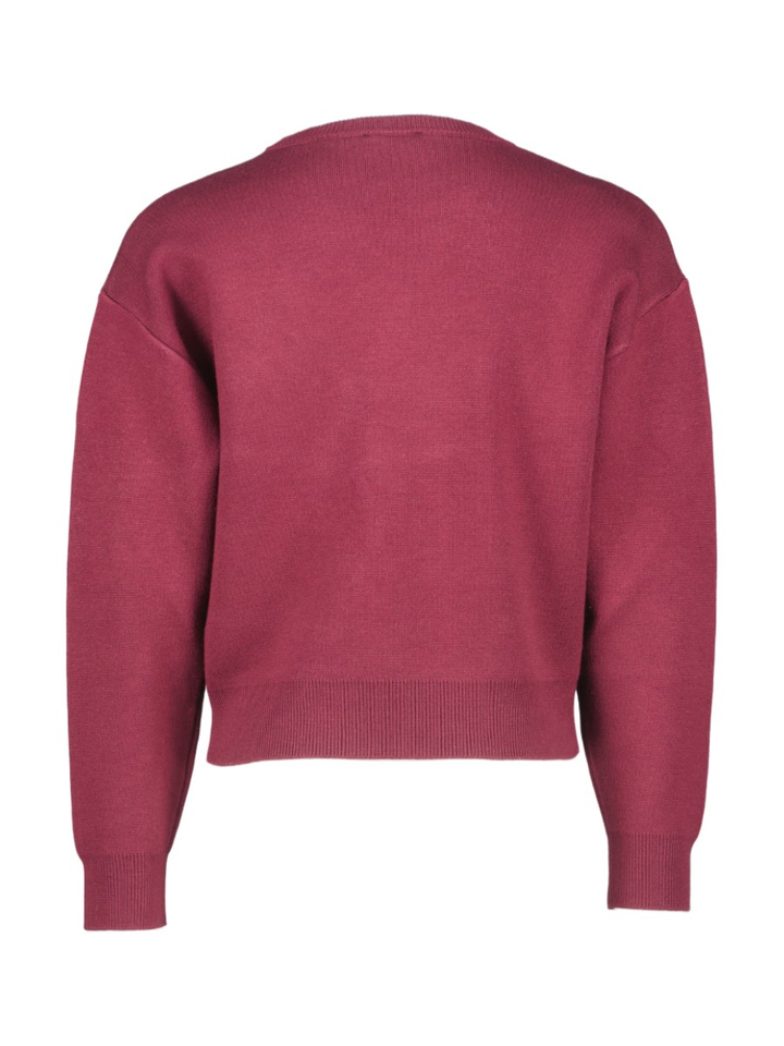Bordeaux pull met beer in parelmoer Lui Jo