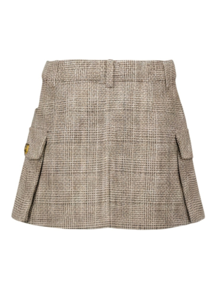 Bruine rok met geruite print Liu Jo