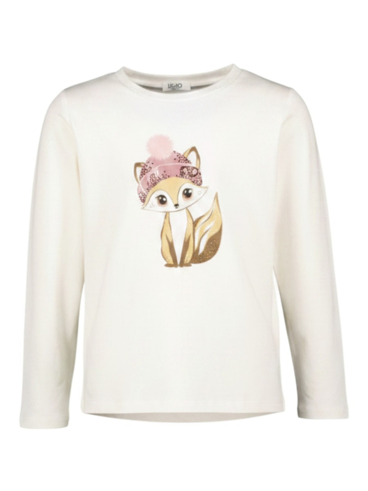 Witte T-shirt met print Liu Jo