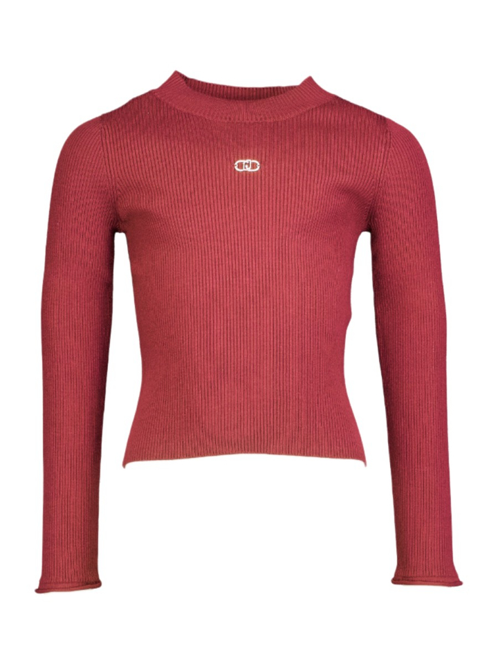 Bordeaux trui in ribbel Liuo Jo