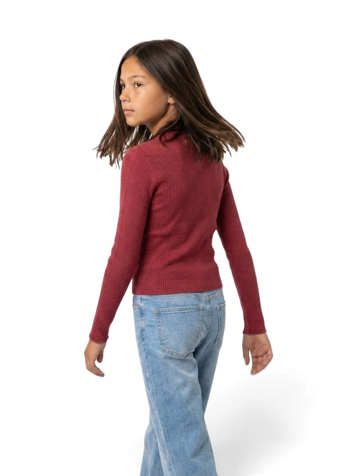Bordeaux trui in ribbel Liuo Jo