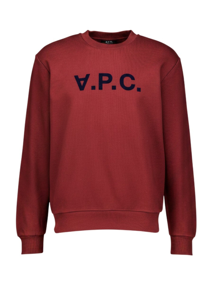 Bordeaux sweater met Logo A.P.C.