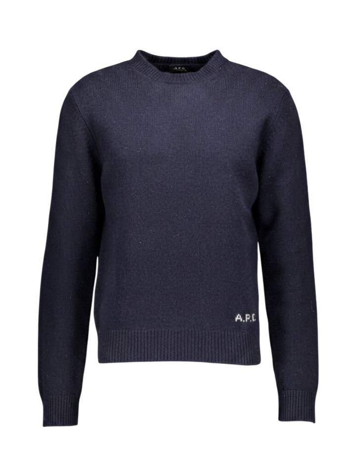Donkerblauwe gebreide trui A.P.C