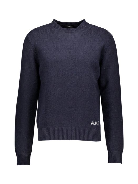 Donkerblauwe gebreide trui A.P.C