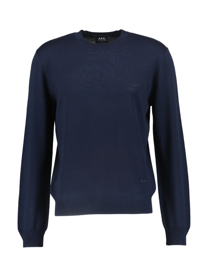 Donkerblauwe gebreide trui A.P.C 