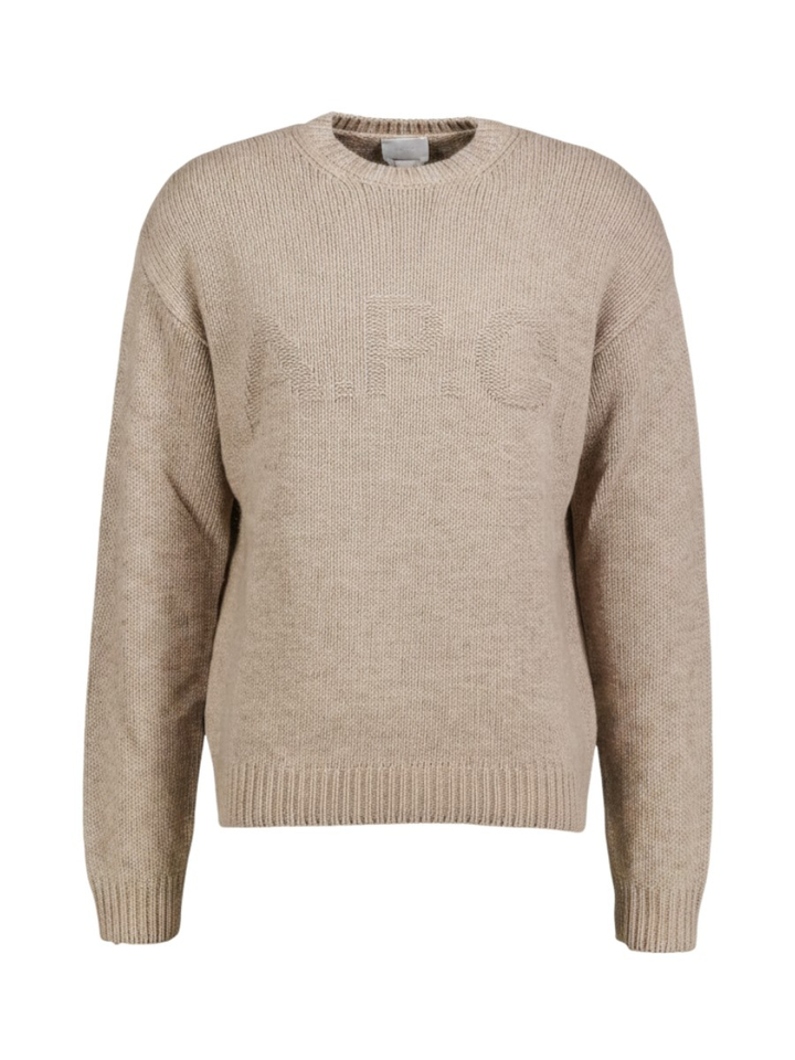 Beige gebreide wollen trui A.P.C
