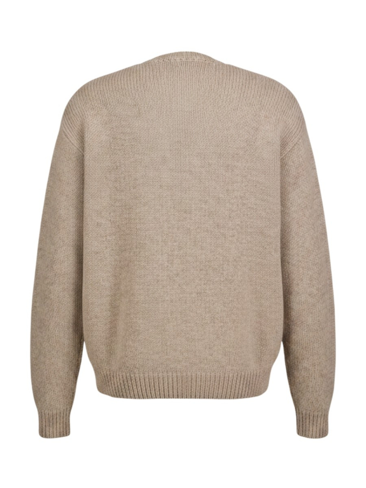 Beige gebreide wollen trui A.P.C