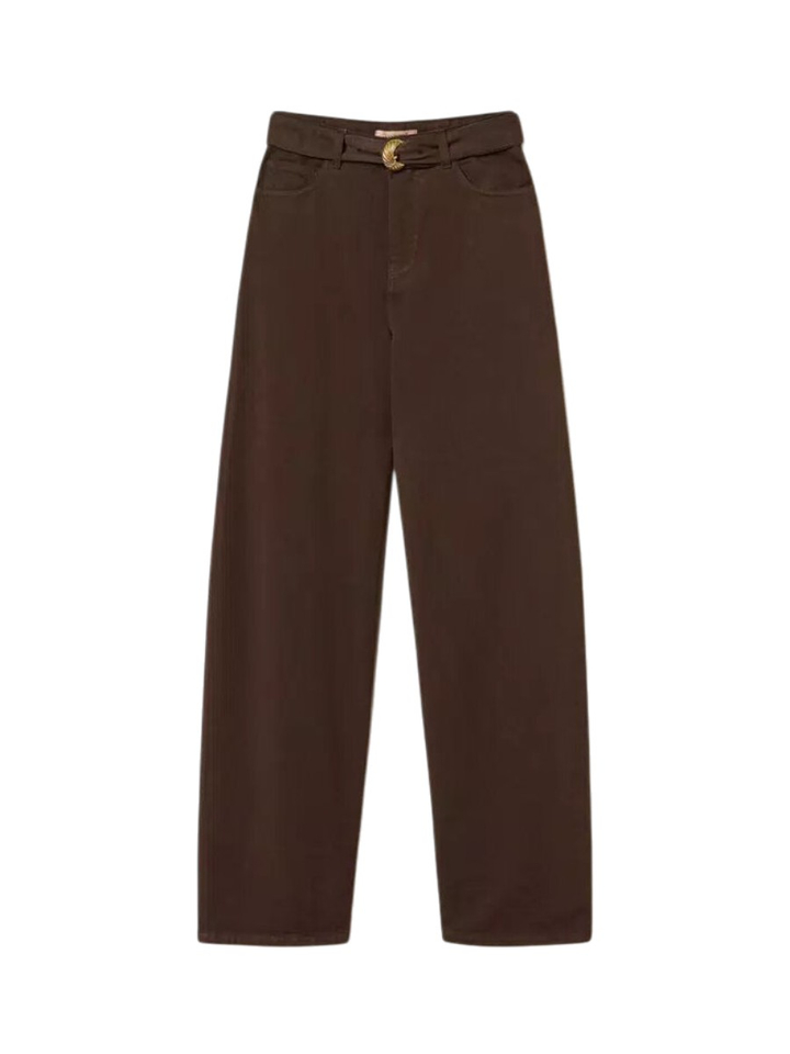 Bruine loose fit jeans Twinset 