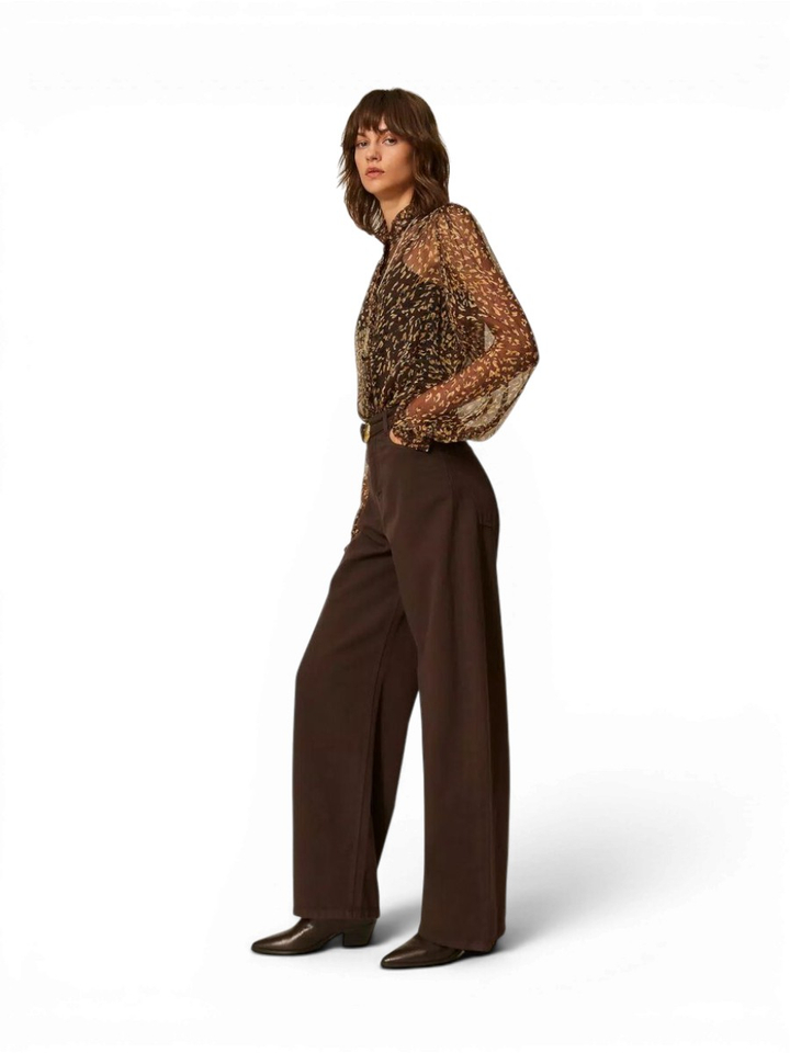 Bruine loose fit jeans Twinset 