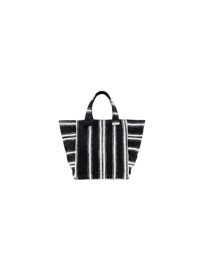 Zwarte shopper in geweven katoen Ibox  Bellerose 