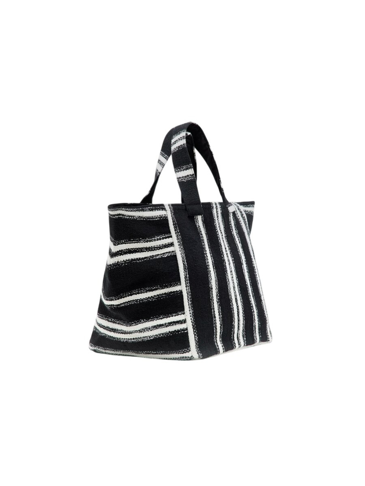 Zwarte shopper in geweven katoen Ibox  Bellerose 