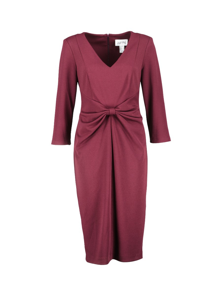 Bordeaux kleurige jurk met strop in taille Joseph Ribkoff