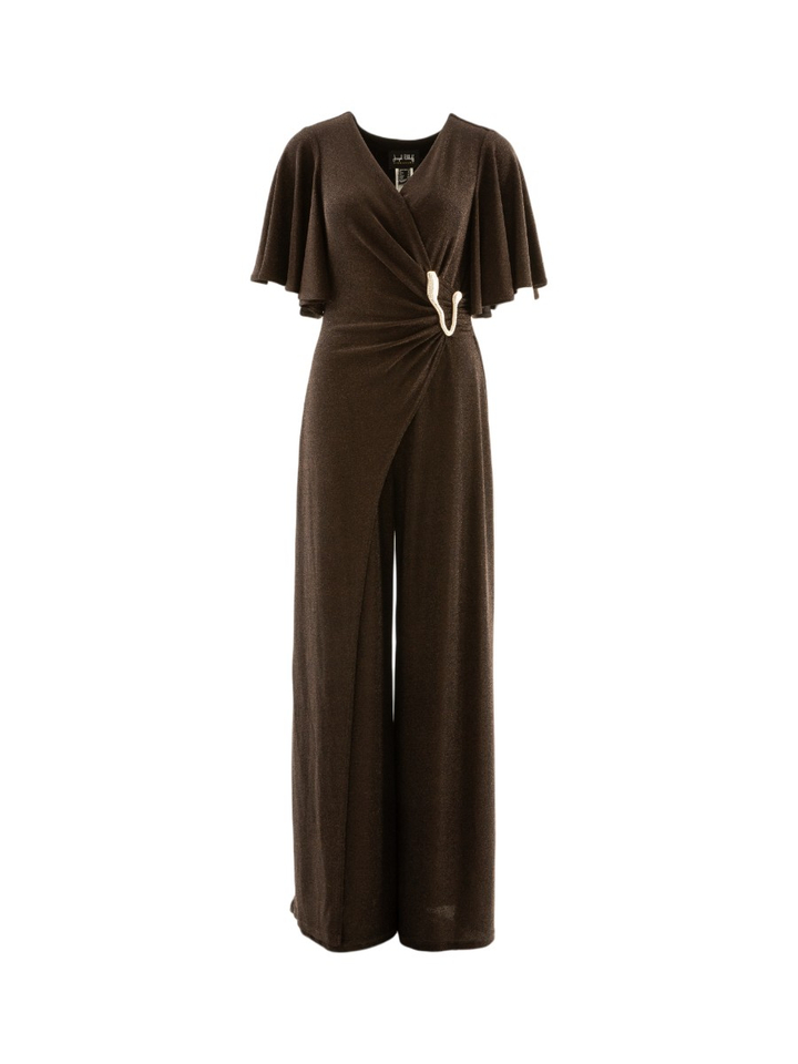 Donkerbruine glitter jumpsuit Joseph Ribkoff